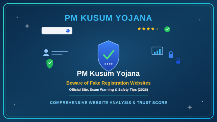 PM Kusum Yojana official website 2026 – fake registration site alert